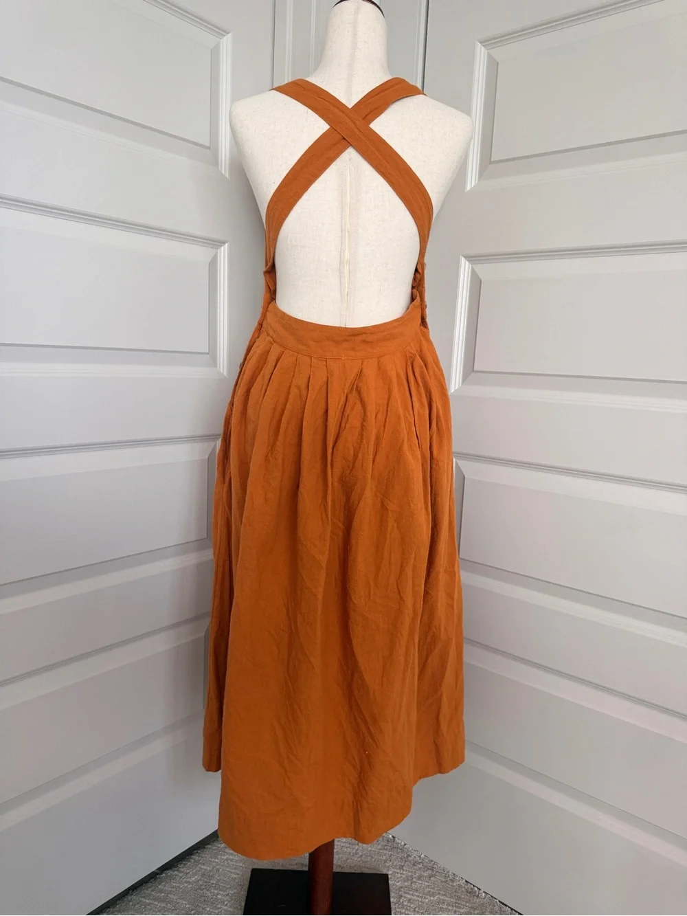 Free People Rust Orange Midi Dress